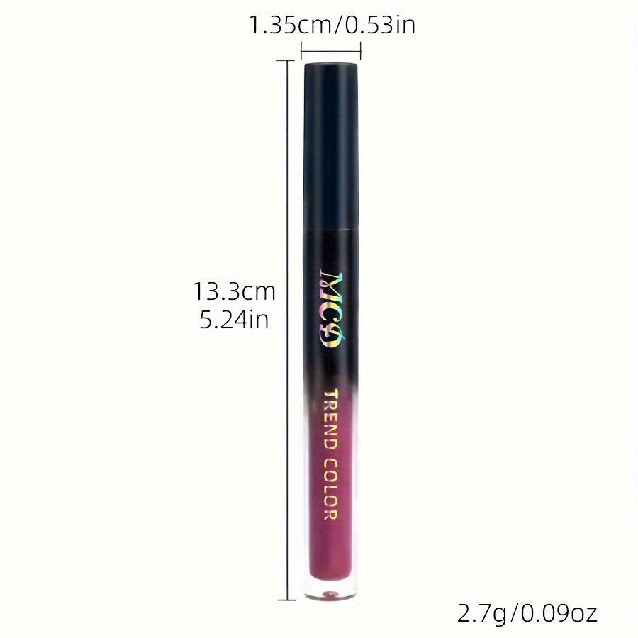 Non-Stick Long Lasting Lip Glaze Non Stick Cup Dark Color Waterproof Non Smudge Color Rendering Lip Mud