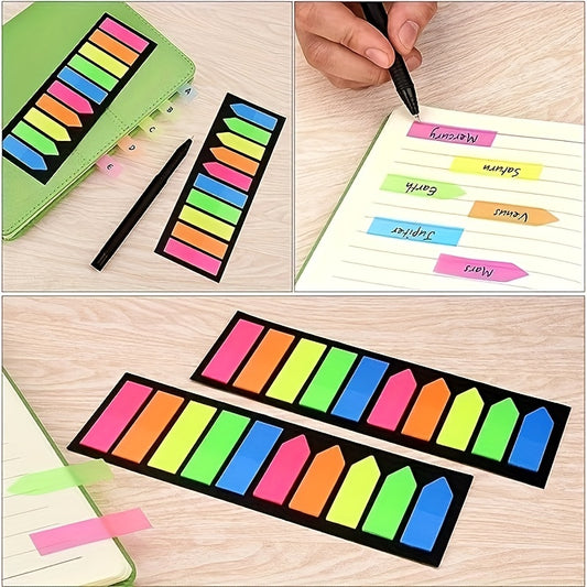 200 Pages Sticky Notes Small Adhesive Notes Film Text Strips Paste Marker Text Strips Sticky Notes Writable Flag Index Labels Embroidered Labels Bookmarks