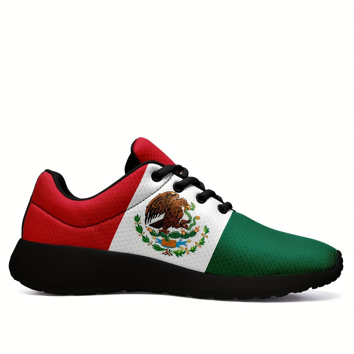 Plus la mode des hommes de taille du Mexique drapeau national modèle baskets, confortable antidérapant décontracté semelle souple chaussures à lacets pour les activités de plein air des hommes