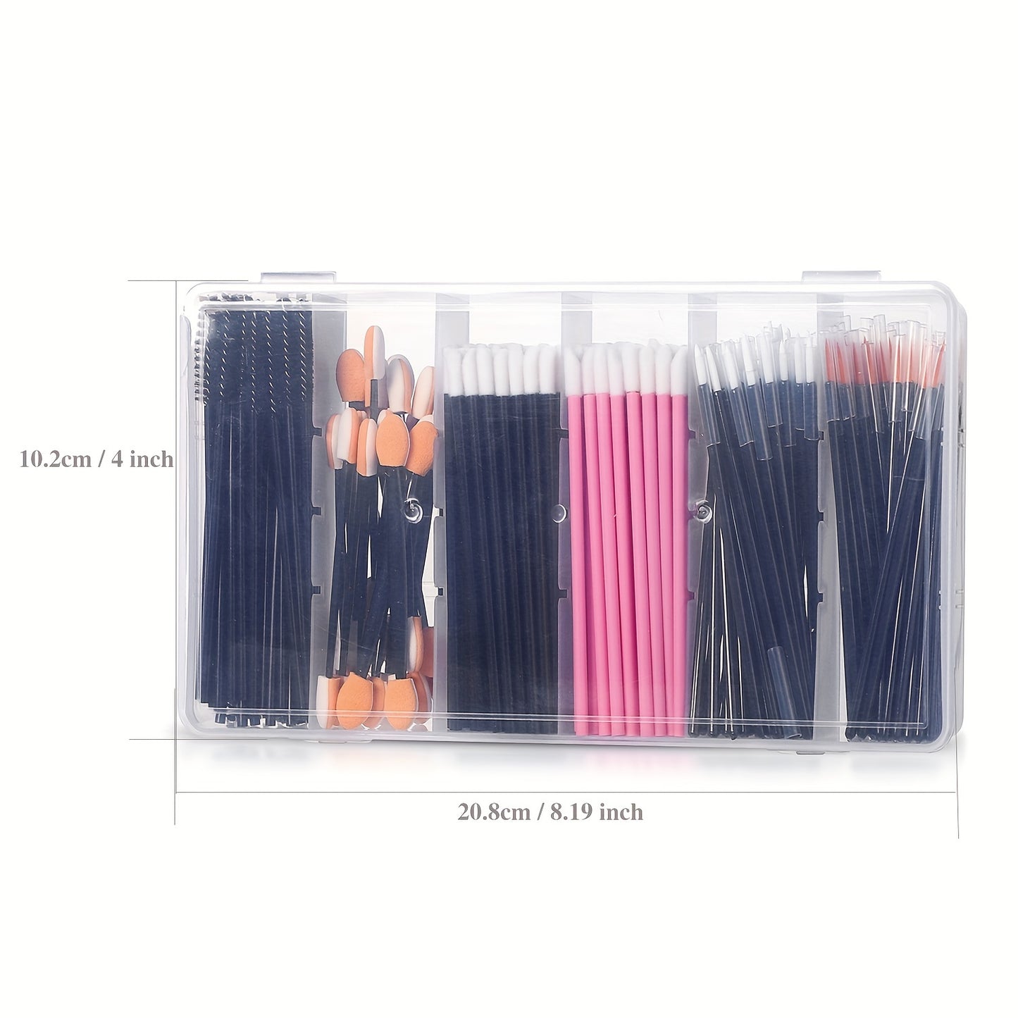 270pcs Makeup Tool Kit, Brow Brush Mascara Brush Lip Applicators Eyeshadow Applicators Eyeliner Brush, Eye Lip Makeup Accessories With Organizer Box