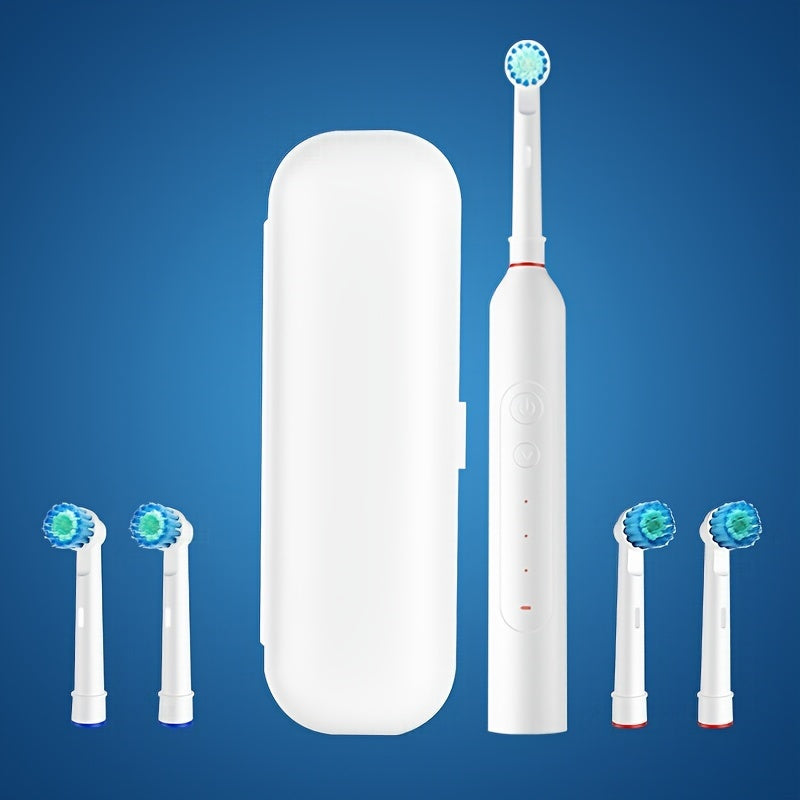 CONESN Rotating Electric Toothbrush For Adults, Electric Toothbrush For Adults With 4 Brush Heads, 3 Modes Rechargeable Electric Toothbrush, Waterproof Rechargeable Toothbrush