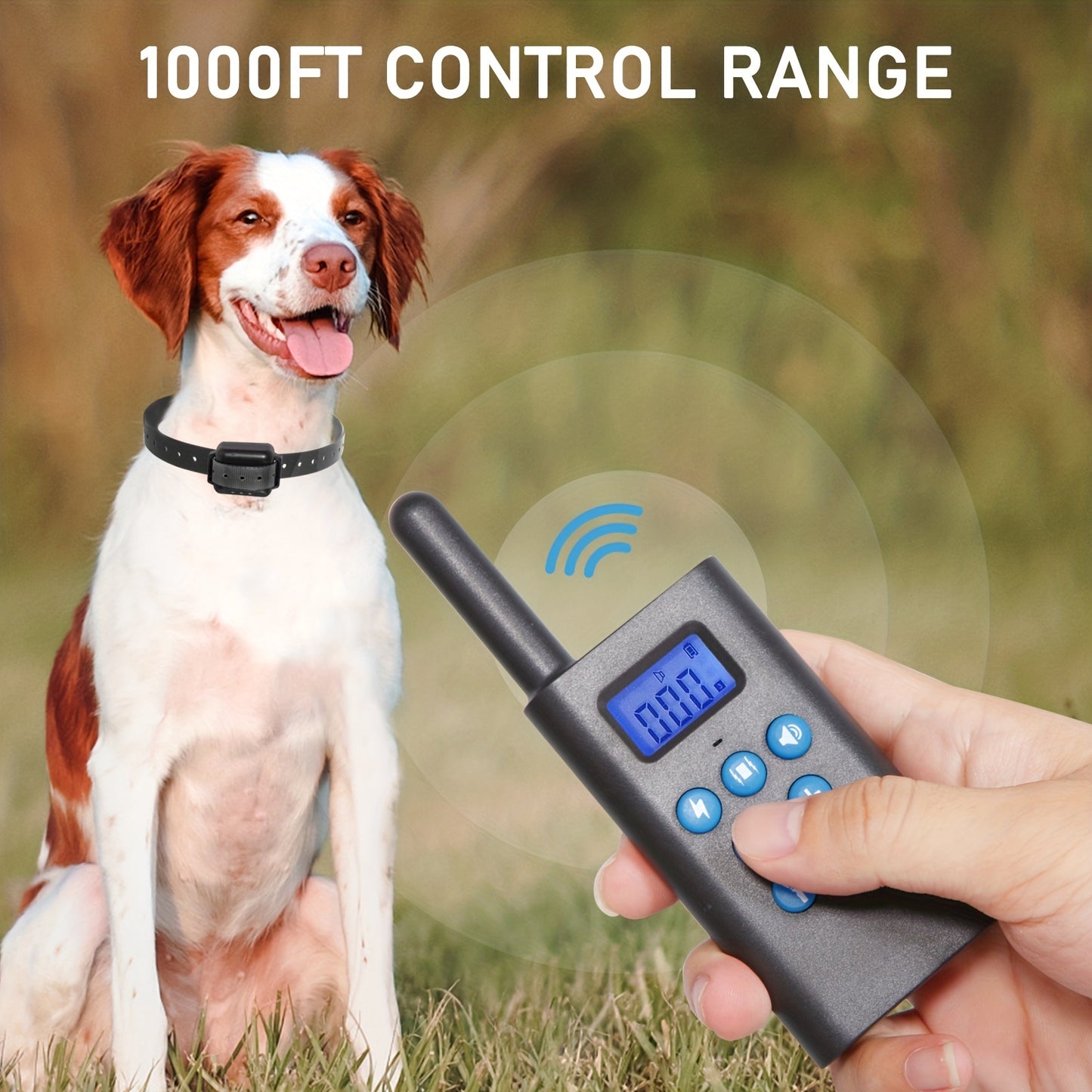 Dog Training Collar Dog Shock Collar, Electric Dog Training Collar With Remote 1000Ft