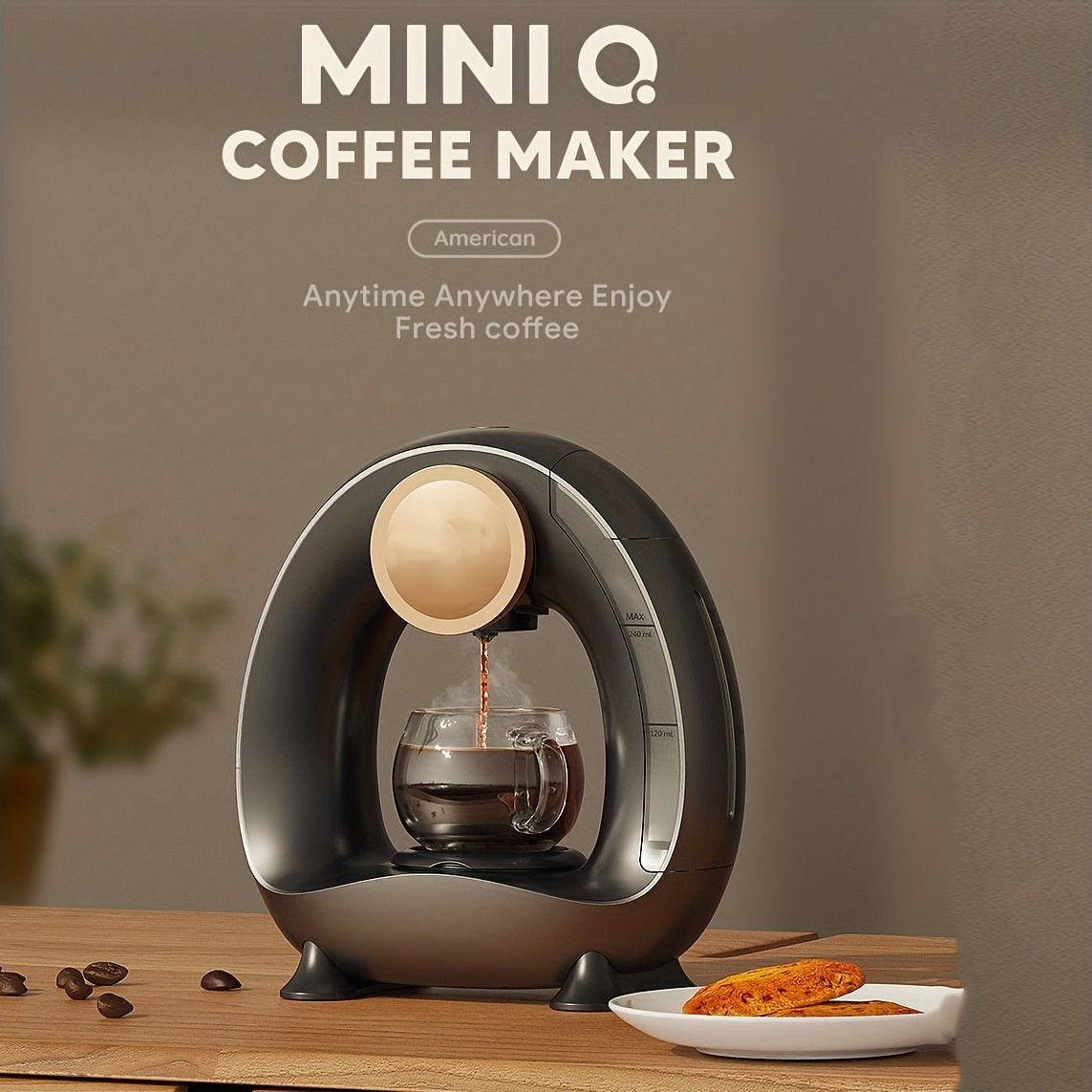 1 Stück, Mini-Kaffeemaschine, tragbare Espressomaschine, amerikanische Kaffeekapselmaschine, kompatibel mit allen Original-K-Cup-Kapseln für unterwegs, Camping, Büro, Zuhause, Halloween, Weihnachten, Hochzeit, Geburtstagsgeschenk, Kaffeemaschinen-Zubehör