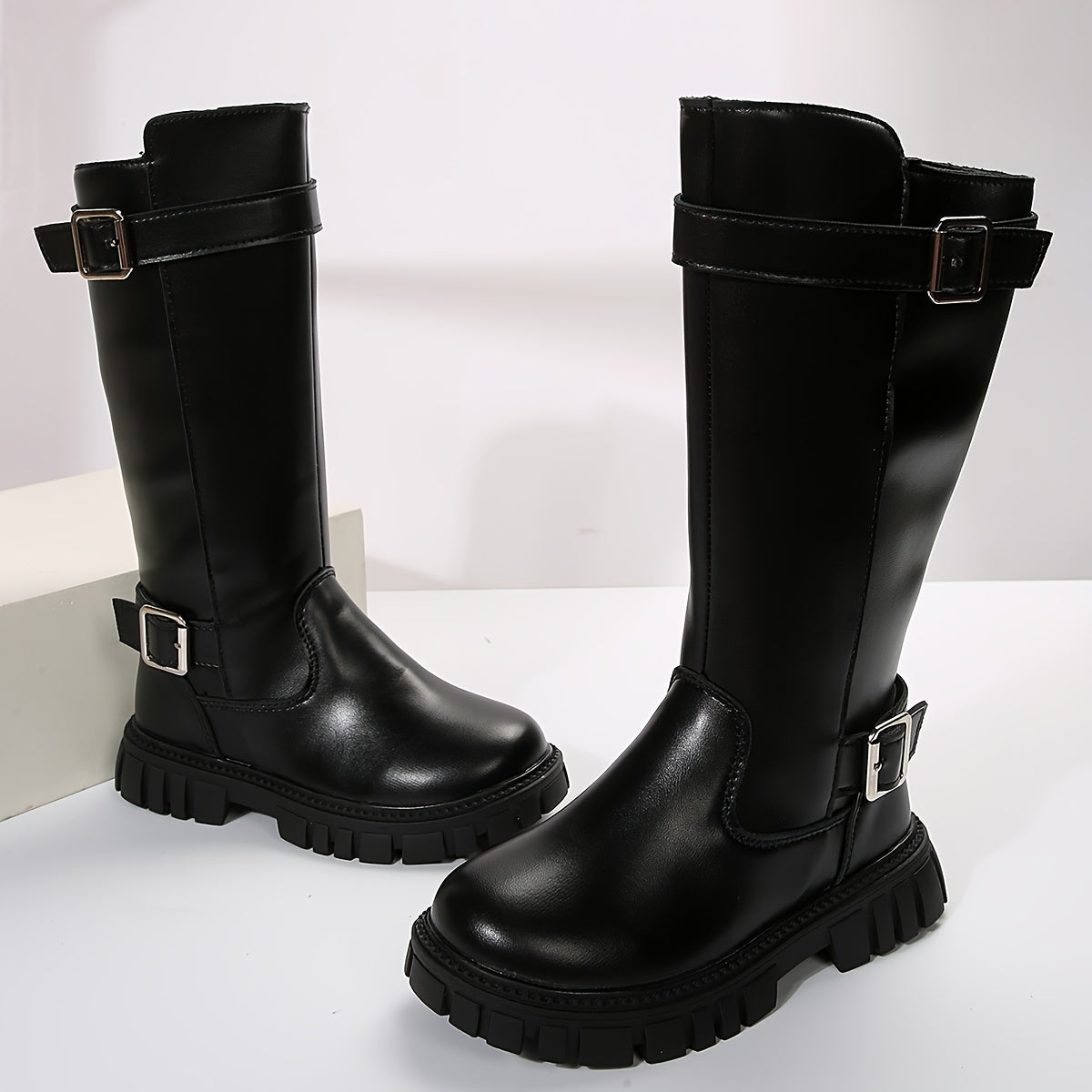 Elegante de moda más botas con la cremallera para las muchachas, botas ligeras del paño grueso y suave del resbalón no para el viaje, el otoño y el invierno al aire libre interior