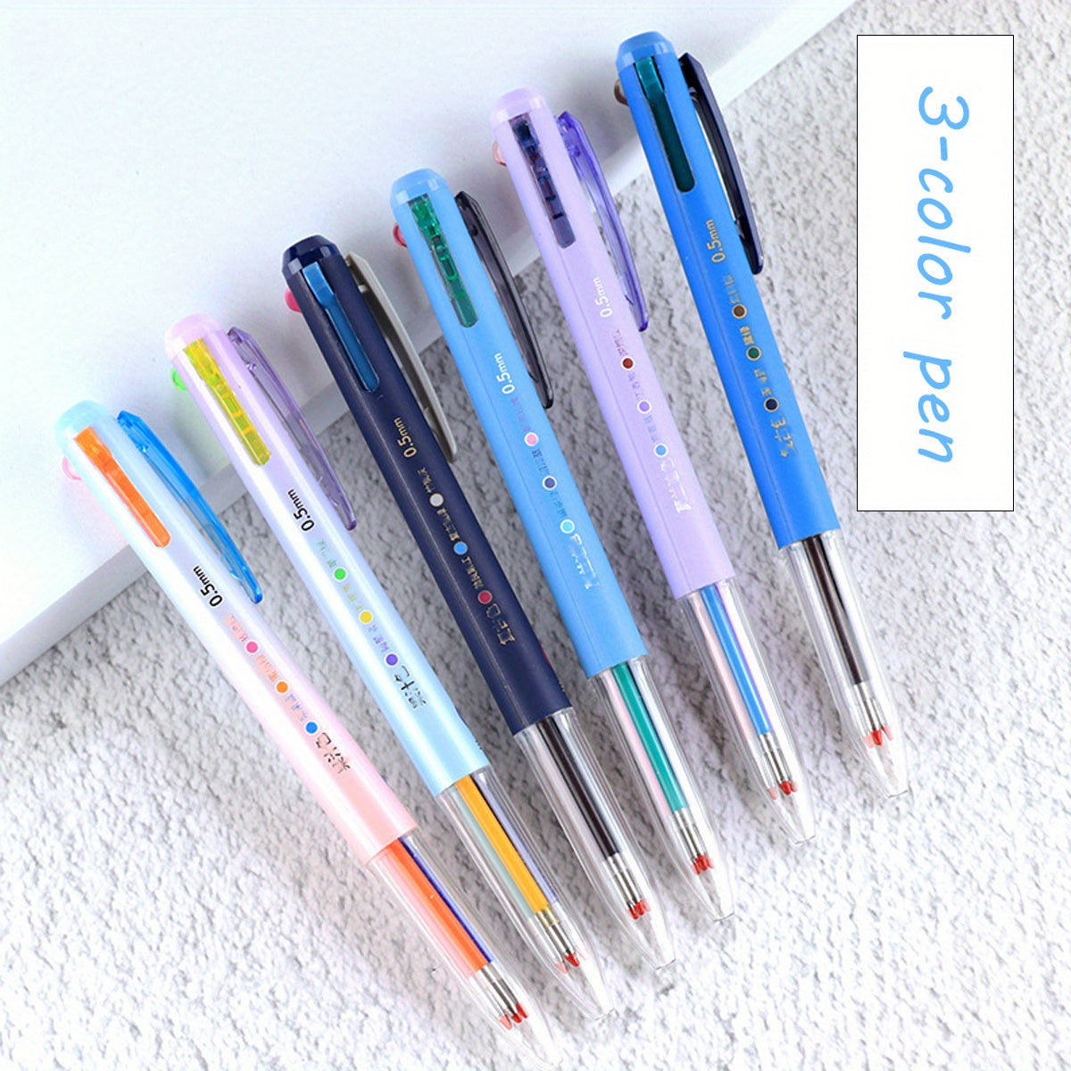 6pcs stylos à encre gel rétractables: écriture lisse, pointe extra fine, 0,5mm, 8 couleurs assorties-parfait pour la journalisation, la prise de notes et la coloration!