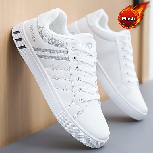 Men's Easily Wiped Clean Skate Shoes With Good Grip, Breathable Lace-up Sneakers, Men's Footwear