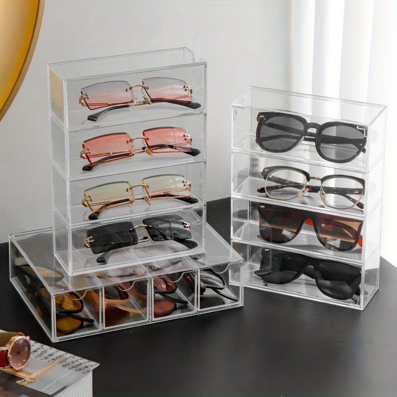 Desk Glasses Sunglasses Drawer Divider Transparent Dust-proof Overlay Cosmetics Lipstick Sunglasses Shelving, Ideal choice for Gifts