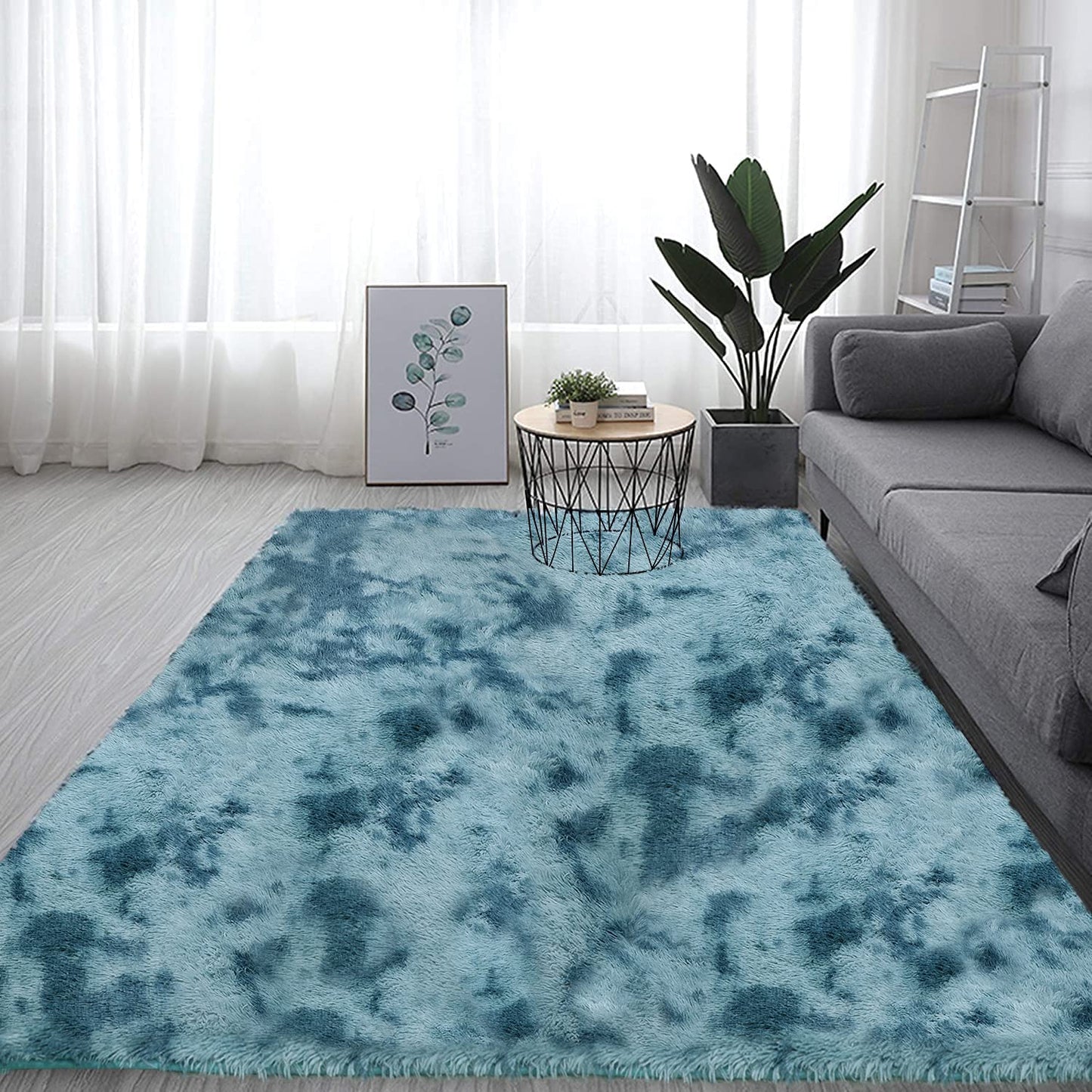 1pc Furry Floor Mat, Modern Bedroom Area Rug Non-Slip Large Fluffy Shaggy Indoor Carpet, For Home Living Room Decor (78.7*110.2in)