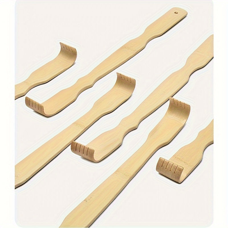 Scratcher arrière en bois 1pc, Scratcher arrière en bois avec longue poignée, Scratcher portable pour toute la famille