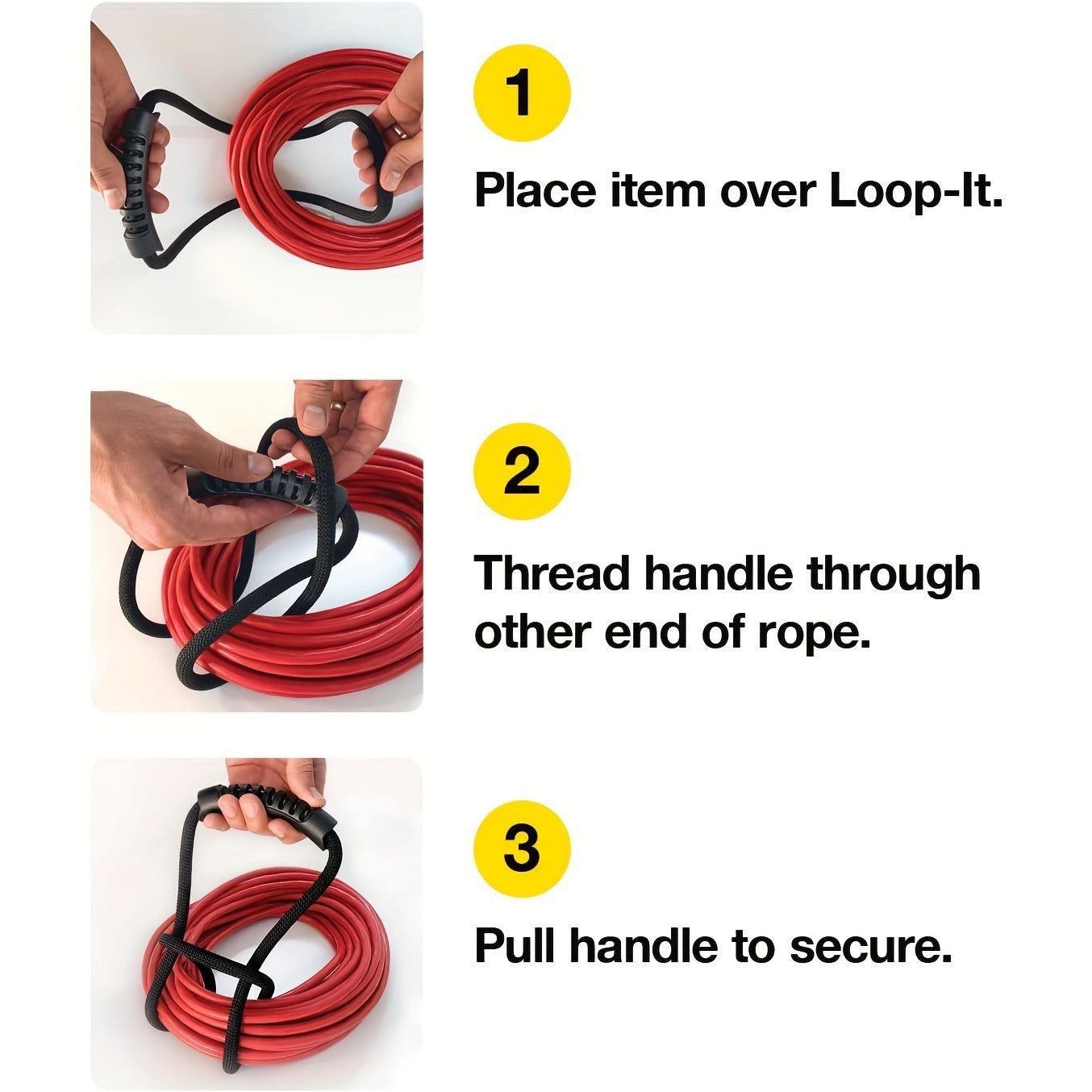 3pcs 60cm\u002F24in Storage Strap With Handle, Extension Cord Organizer, Hose Holder, Storage Space Saving, Air\u002FWater Hose Organizer For Your Home, Garage, Boat, RV And More