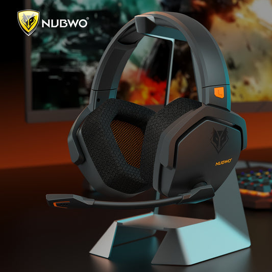 NUBWO G06 Headset Kabelloses USB-Geräusch unterbrechen des Gaming-Headset, drahtloses Gaming-Headset mit Mikrofon, Gamer-Kopfhörer