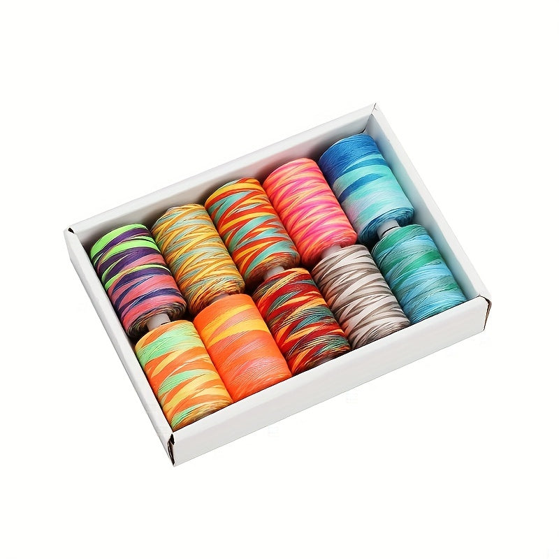 Fils à coudre en Polyester, 10 pièces, boîte de 1000 mètres, pour couture, couture, Quilting, broderie, fil de réparation manuel