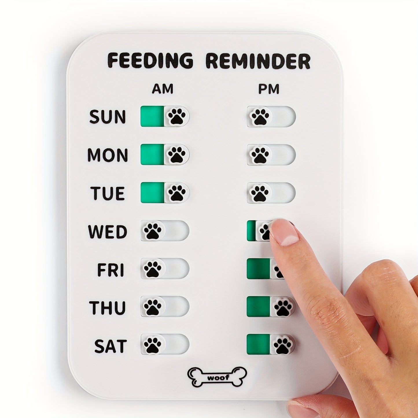 Plastic Dog Feeding Reminder, Magnetic Reminder Sticker Sign With Double-sided Adhesive Tape