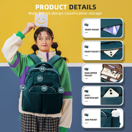 Trendy Simple Preppy School Backpack, Versatile Daily Sue Rucksack, Minimalist Luggage Bag For Travel