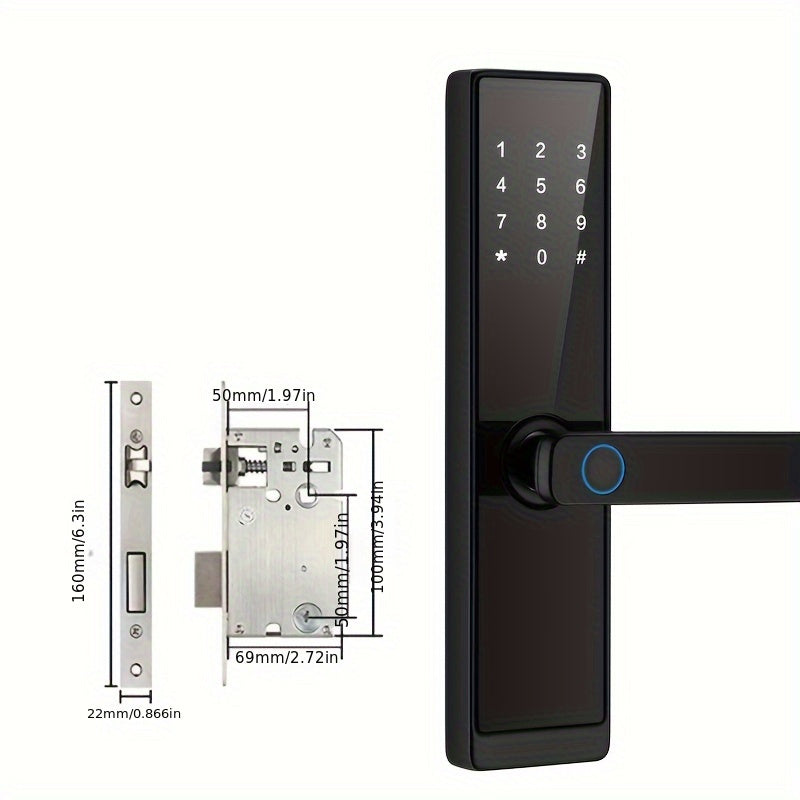 WAFU Tuya Smart Fingerprint Door Lock Keyless Entry Door Lock For Home Hotel Office  Digital Electric Door Lock