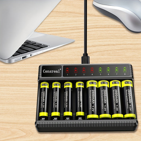 USB5V Smart Charger Eight Slot Charger Charger AA, AAA Battery With Over Charge Protection Battery Charger