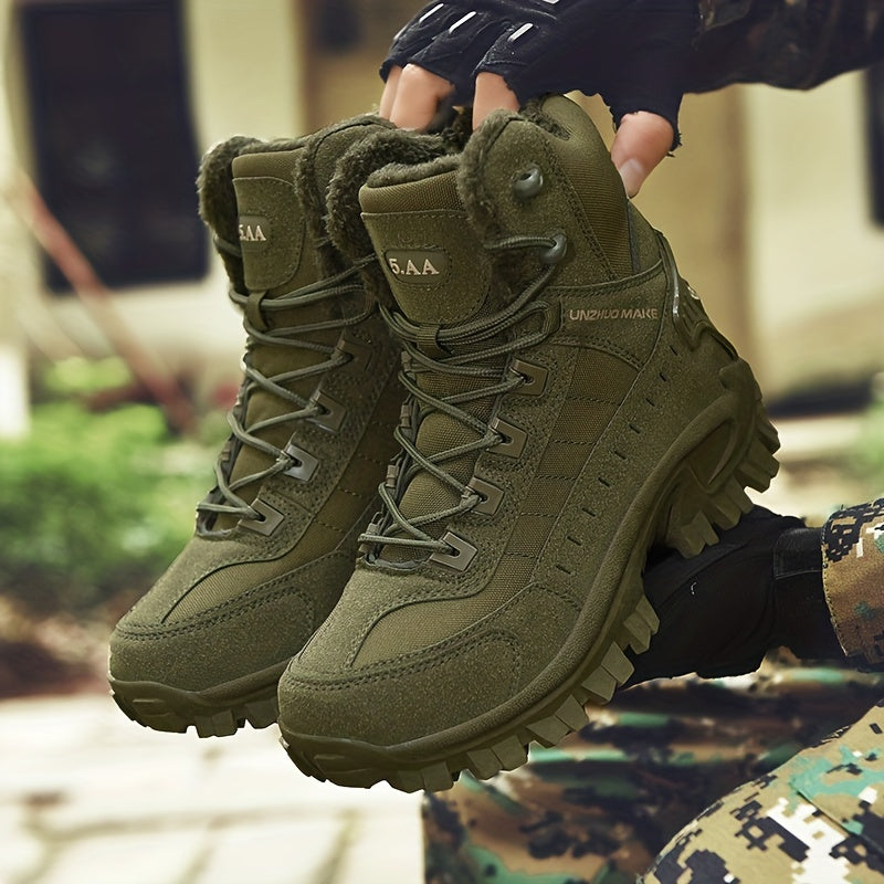 Men's Outdoor Service Boots Combat Boots, Casual Lace-up Walking Shoes, Army Boots Military Boots For Training