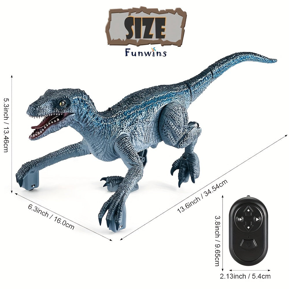 RC Dinosaur Robot,Walking And Roaring Dinosaur Remote Control Electronic Robots Toy Jurassic Raptor Toys Dinosaurs With Light And 6 Sound, Christmas, Halloween, Thanksgiving Day Gift