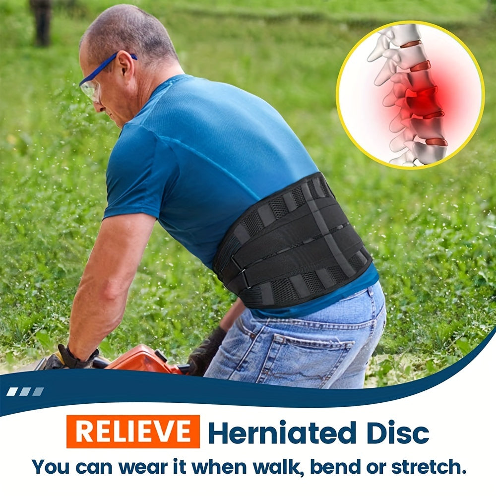 Back Brace For Lower Back Support, Lumbar Support Belt For Women & Men, Breathable Lower Back Brace With Lumbar Pad