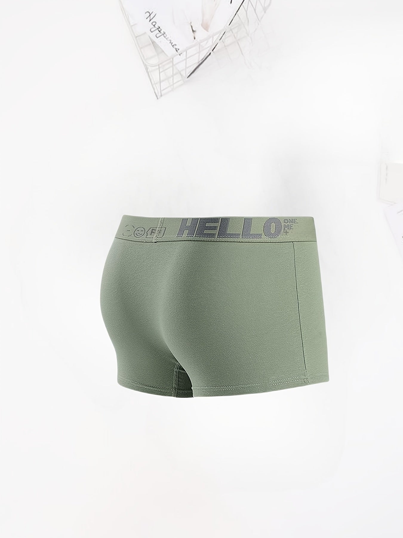 3 peças de algodão masculino confortável moda boxers cuecas