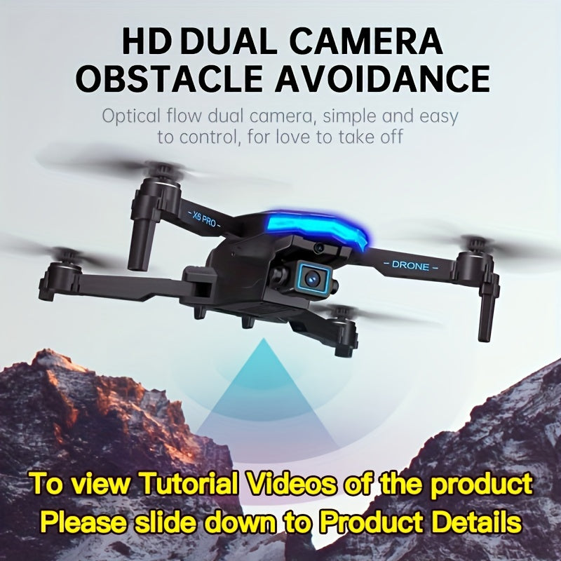 XKRC X6 Foldable Drone With Camera, Batteries, Obstacle Avoidance, Gravity Mode, And More - Comes With Carrying Bag!