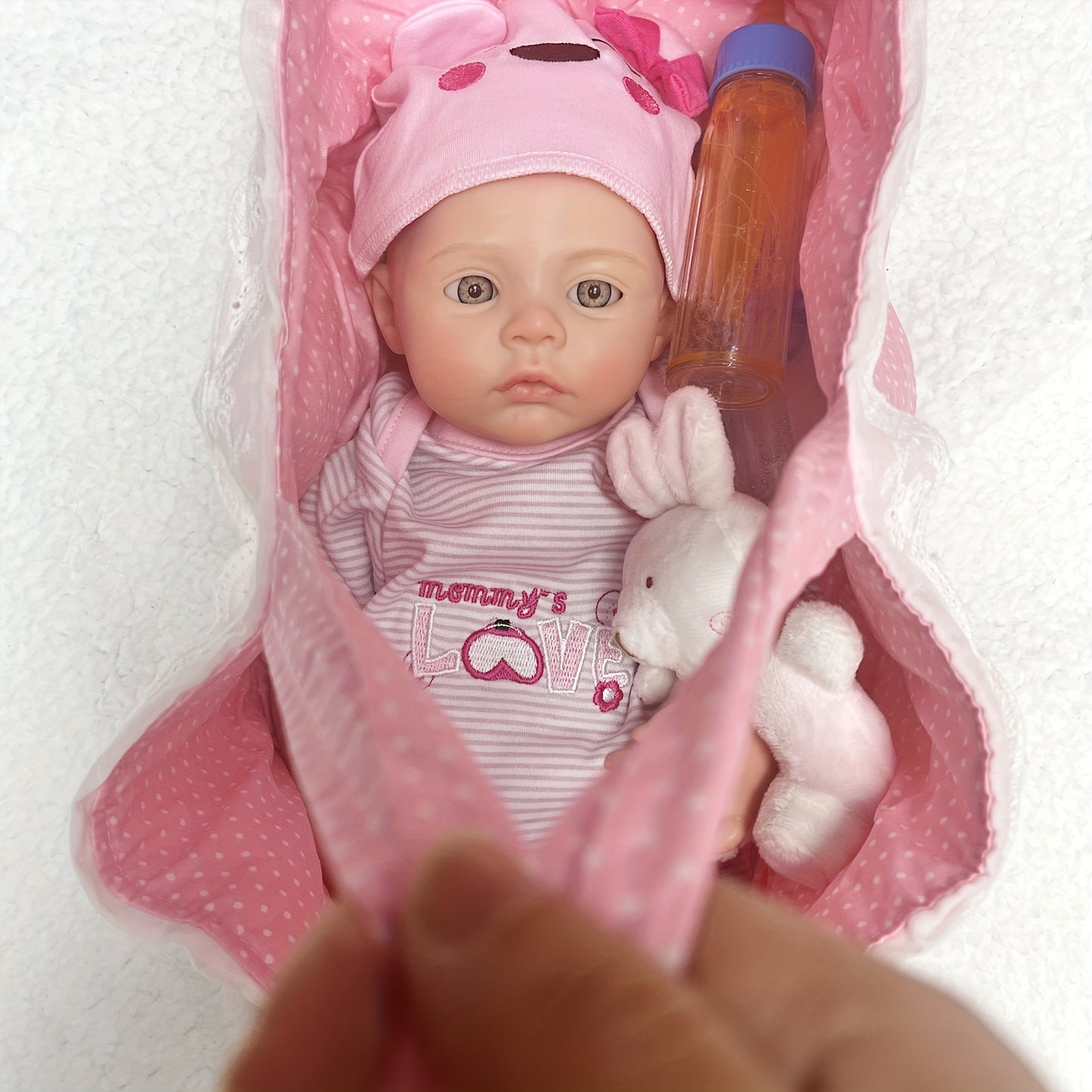 45cm\u002F18Inch Solid Silicone Reborn Girl With Genesis Oil Painted Skin Soft Touch Feeling Reborn Dolls, Whole Body Soft Platinum Silicone Newborn Doll, Bath Baby Doll Toy