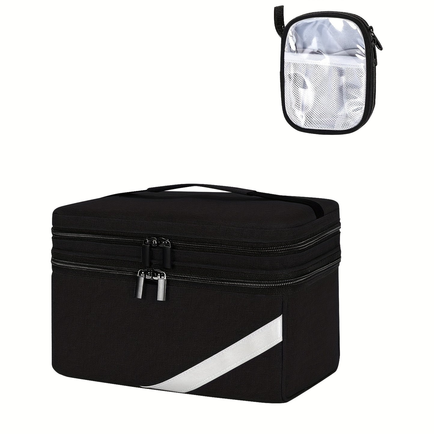 1 Pc Organisateur de médecine et sac de rangement vide, boîte de premiers secours familiale, sac d'organisateur de bouteille de pilule pour médicaments d'urgence, suppléments ou kits médicaux, sac de médecine à fermeture à glissière pour la maison et le v