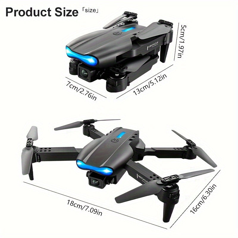 E99 Pro Drone con cámara HD, WiFi FPV HD doble plegable RC Quadcopter Altitude Hold, juguetes de control remoto para principiantes, adolescente cosas regalos para hombres interior y exterior asequible UAV