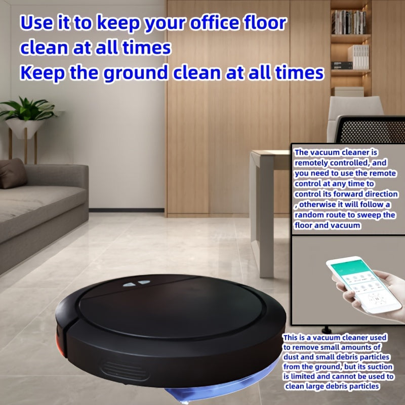 1pc Smart APP Control Sweeping Robot, High Power Vacuum, Enhanced Working Mode, Mobile Phone Control, Automatic And Efficient Room Cleaning Assistant