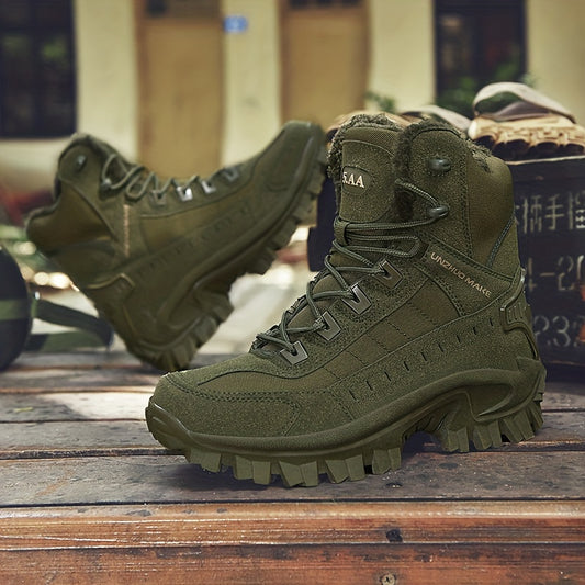 Men's Outdoor Service Boots Combat Boots, Casual Lace-up Walking Shoes, Army Boots Military Boots For Training