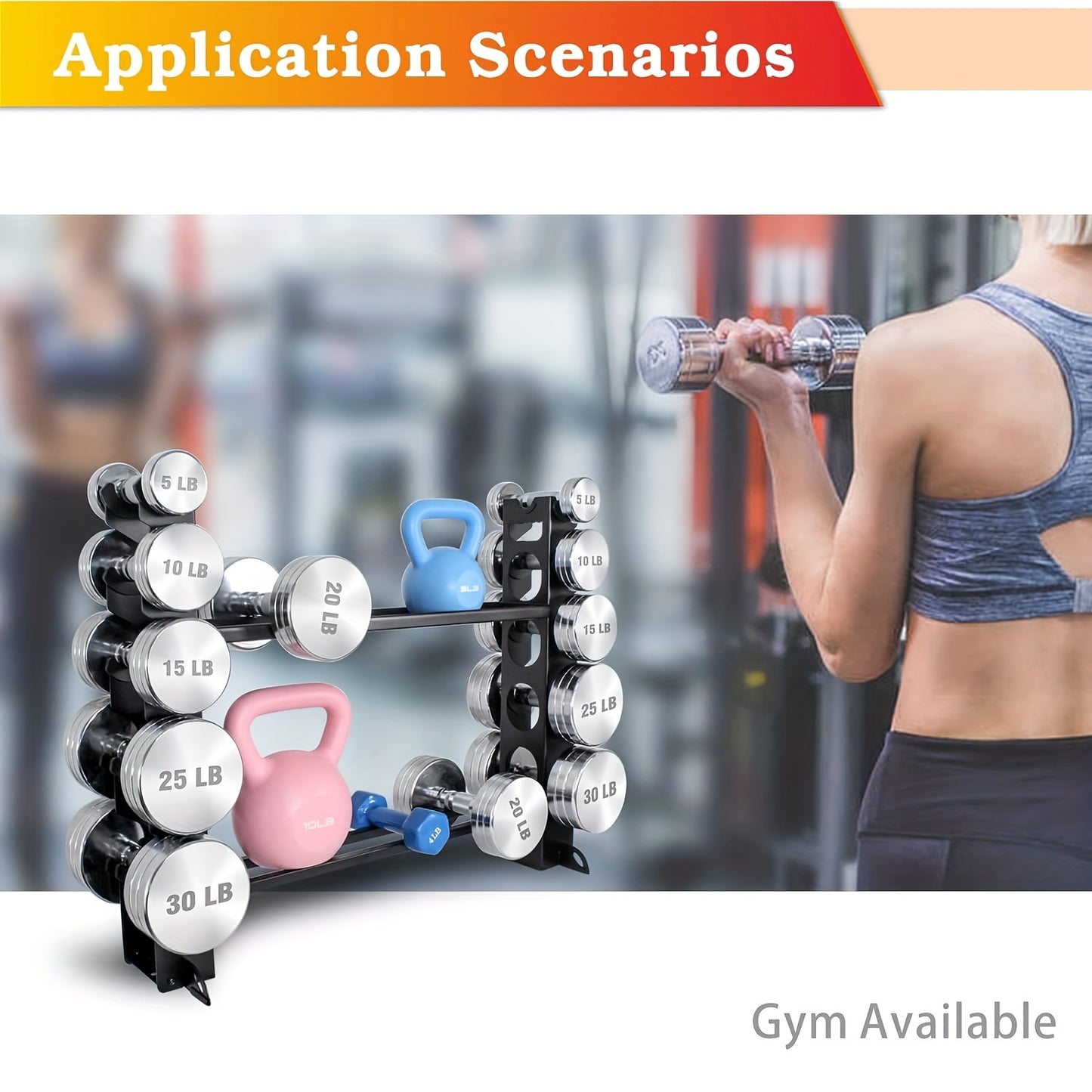 5 Layers Dumbbell Rack, Dumbbell Weight Rack, Weight Storage Organizer - Max Weight Bearing 700LBS - 1pc