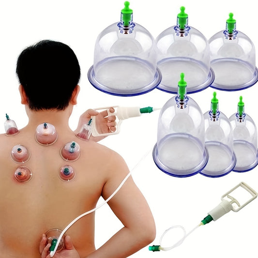 6pcs Professional Vacuum Cupping Machine: Relieve Pain & Tension, Enhance Beauty & Health