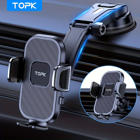 Upgrade Your Driving Experience with TOPK D38-E Car Phone Holder Mount - Compatible with All Phones!