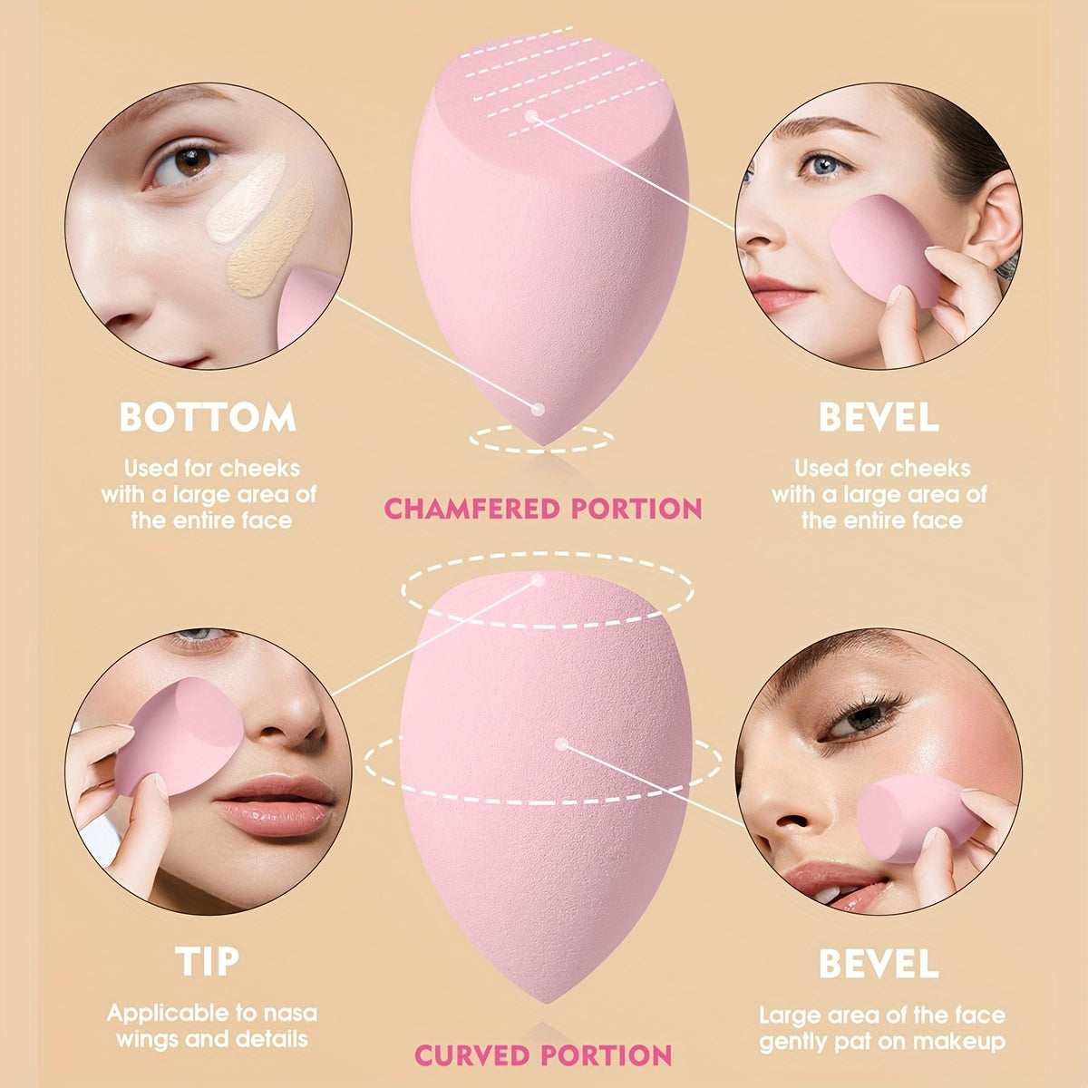 16pcs Makeup Sponge And Make Powder Puffs Set, Cotton Candy Makeup Blender For Face Makeup,Suitable For Cream & Powder Concealer, Loose Powder Makeup Applicator Face Makeup Beauty Tool