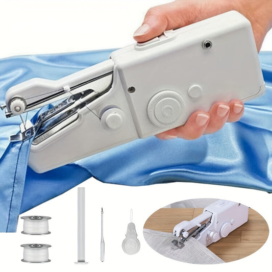 1pc Handheld Sewing Machine Mini Sewing Machines, Portable Sewing Machine Quick Handheld Stitch Tool For Fabric, Kids Cloth, Clothing (battery Not Included)