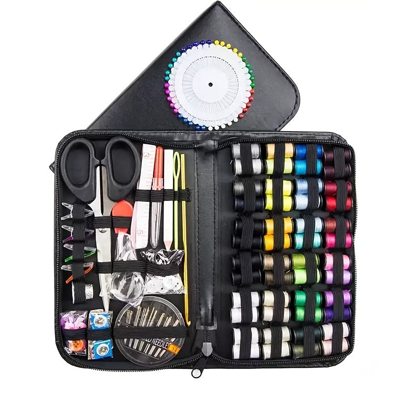 172pcs \ u002Fpack Costura Kit caja y herramienta, 48 rollos de hilo de color, portátil Home Travel Craft Set, herramientas de costura de mano, máquinas de bobina