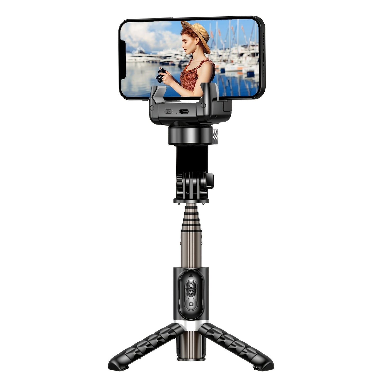 1pc New Phone Stabilizer Selfie Stick Panoramic Shooting Anti-Shake, Handheld Gimbal Stabilizer Live Fill Light Selfie Stick, Compatible With IPhone 14\u002F13\u002F12\u002F11 Pro\u002FXS Max\u002FXS\u002FXR\u002FX, Samsung And Smartphones