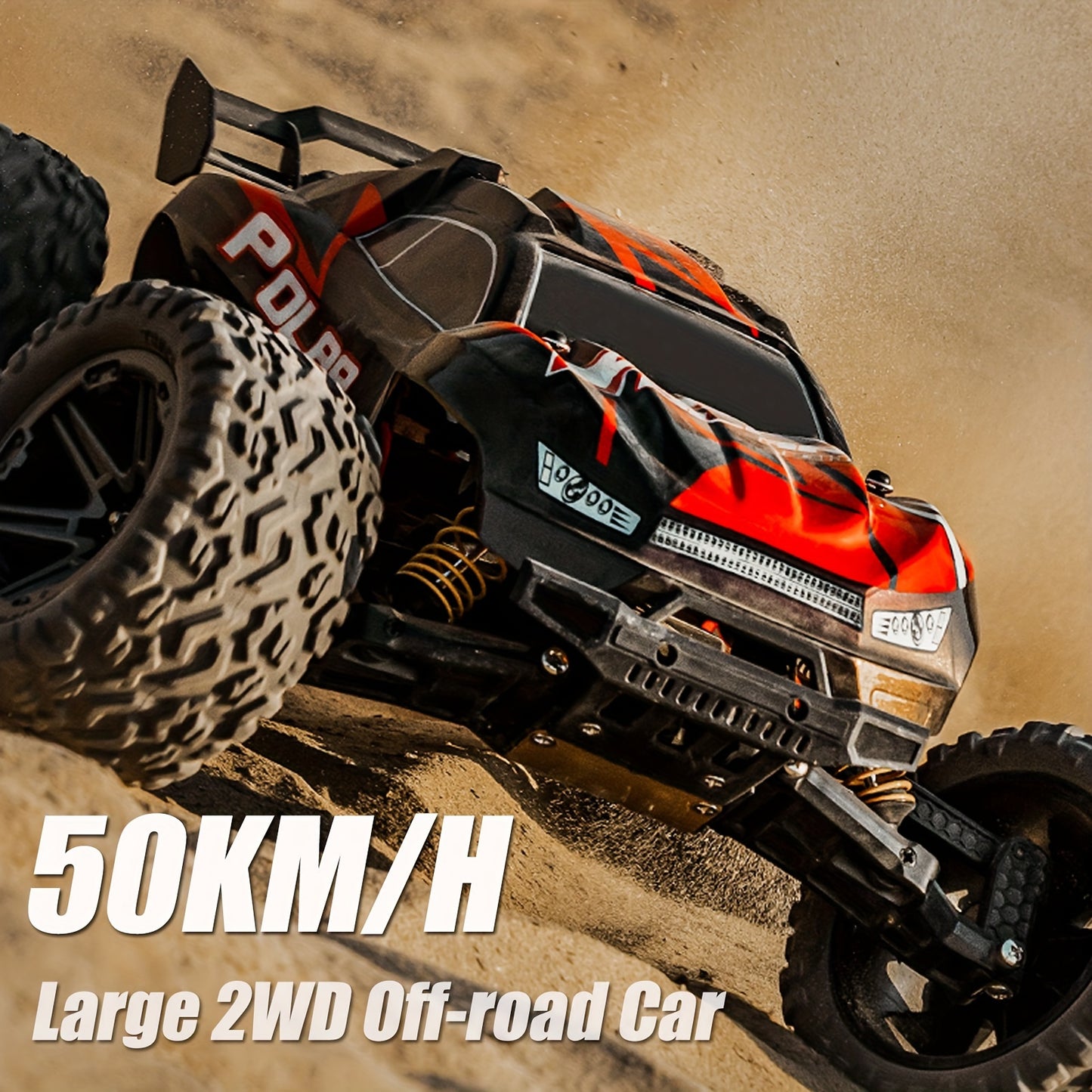 Grande carro RC de deriva off-road com absorção de choque independente, motor forte, corrida em alta velocidade, todos os terrenos disponíveis, presentes de Natal, presentes de aniversário