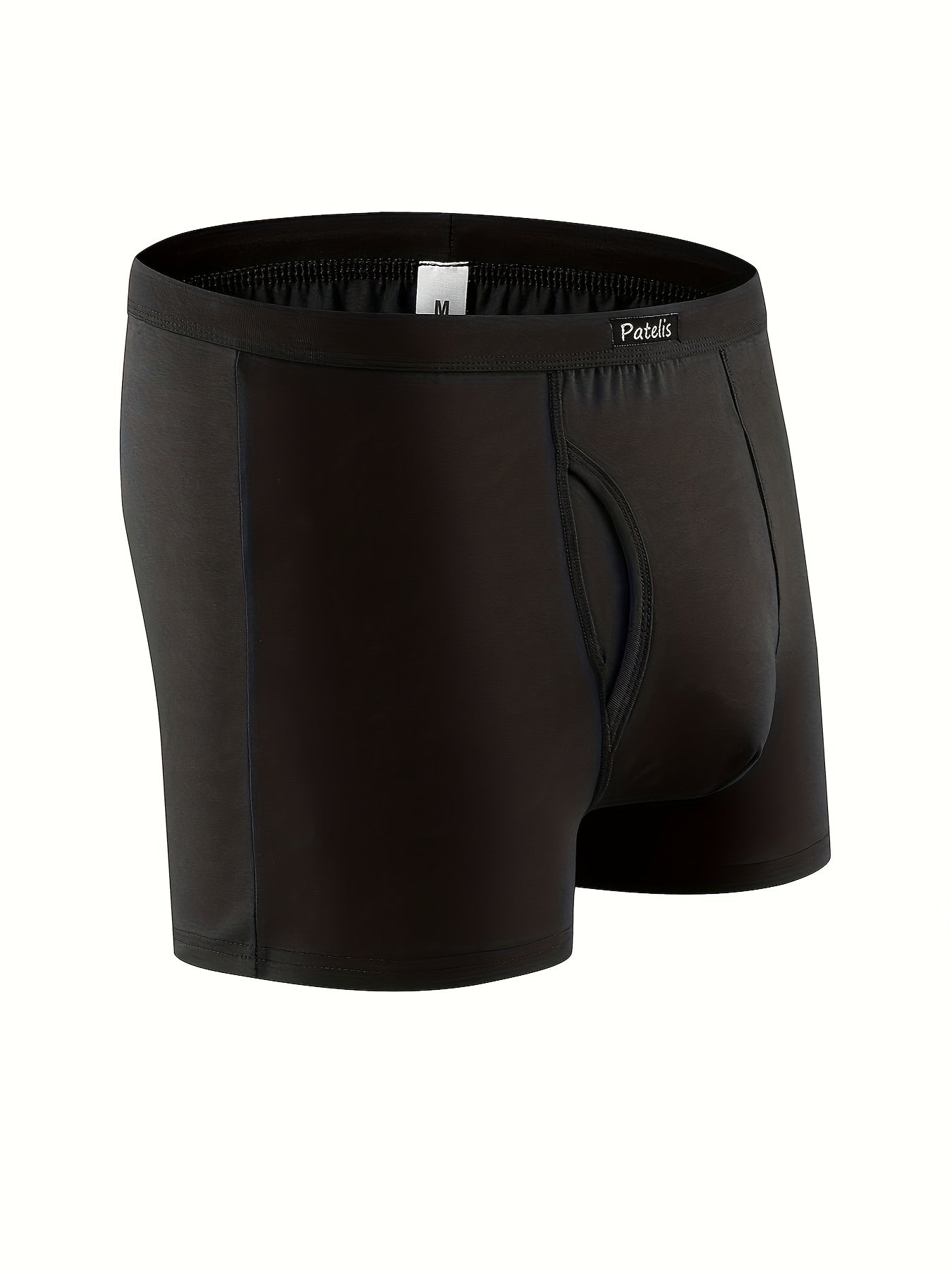 3 piezas de los hombres más tamaño Boxer Breifs, bragas de boxeador de color liso casual, transpirable cómodo secado rápido elástico Boxer Trunks, ropa interior de hombre, ropa interior de algodón 95%