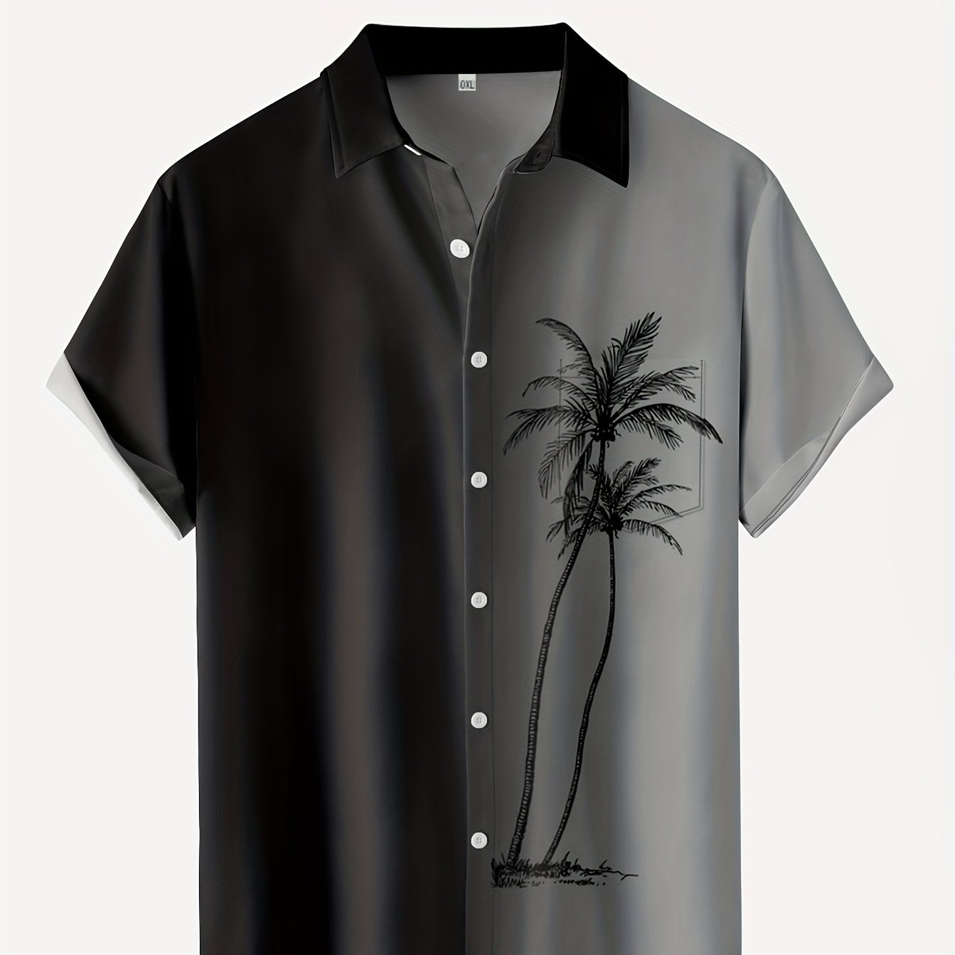 Más tamaño de los hombres del árbol coco manga corta camisa hawaiana, oversized Loose ropa para grandes y altos chicos, los mejores vendedores regalos