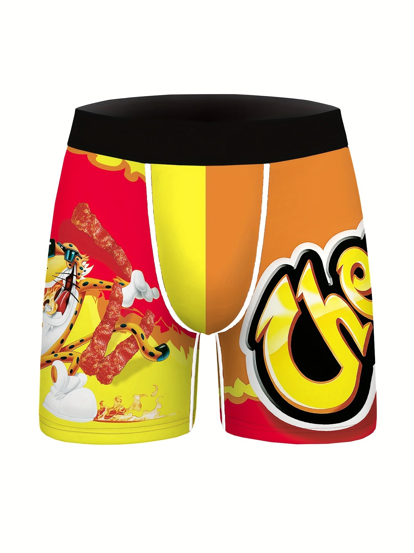 3 Stück Snack Digitaldruck Herren Grafik Lange Boxershorts Shorts, Atmungsaktive bequeme, schnell trocknende, dehnbare Boxershorts, Sport koffer, Badehosen für Strand pool, Herren-Neuheit Unterwäsche