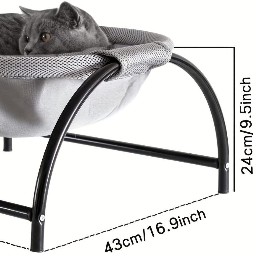 Cat Hammock Bed For Indoor Cats, Removable & Washable Elevated Cat Bed, Comfortable And Breathable Raised Kitty Pet Hammock Cot, Cat Bed Pet Hammock Bed