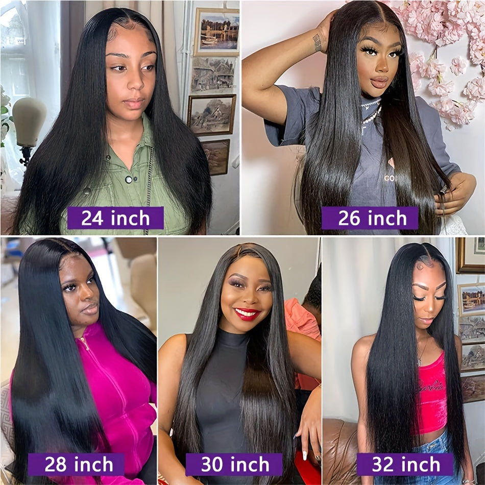 4 Bundles Straight Hair Bundles 4 Pieces 100% Human Hair Extensions For Women 8 10 12 14 Inch Brazilian Virgin Straight Human Hair Bundles Weavings For Women