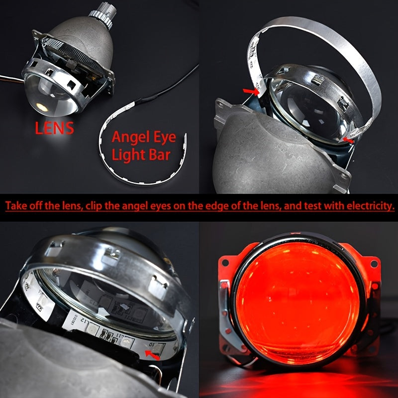 2pcs Car Headlight LED Angel Eye Ring Light Strips, 23cm\u002F9.05in RGB App Control Super Bright, For Car Motorcycle Headlight Lighting Accessories