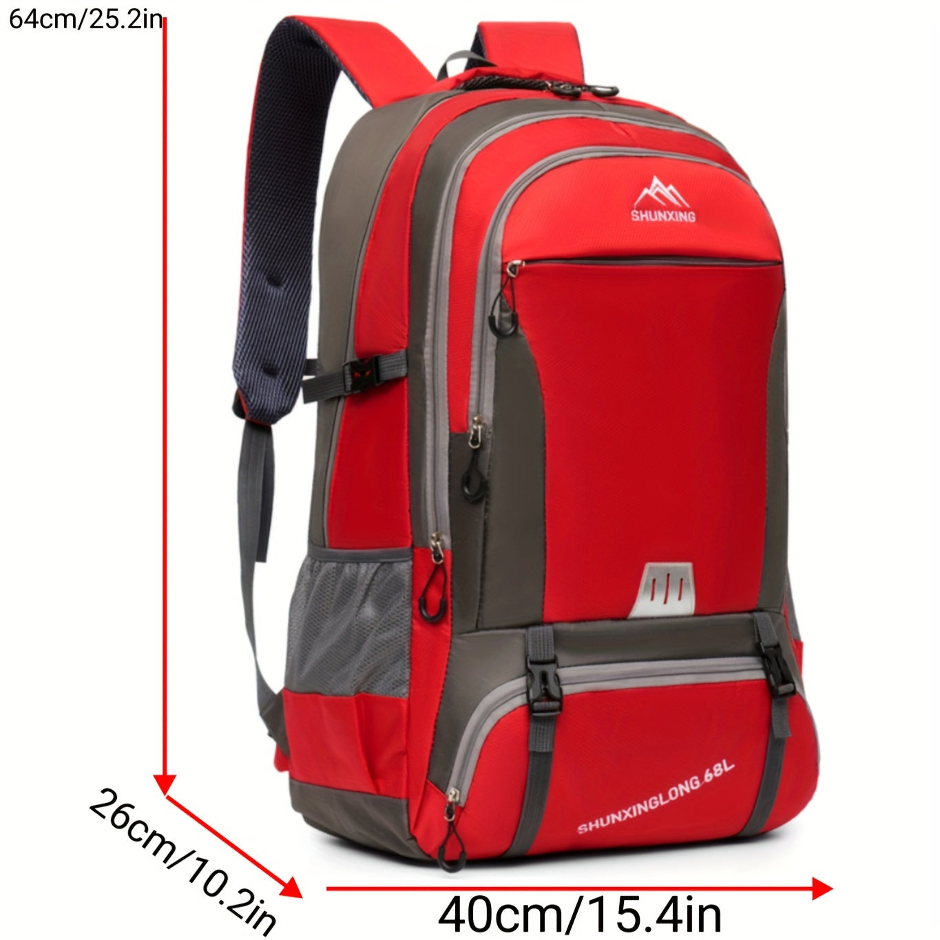 18.49gal Large Capacity Waterproof Durable Backpack, Men's Travel Luggage Backpack, Outdoor Hiking Bag