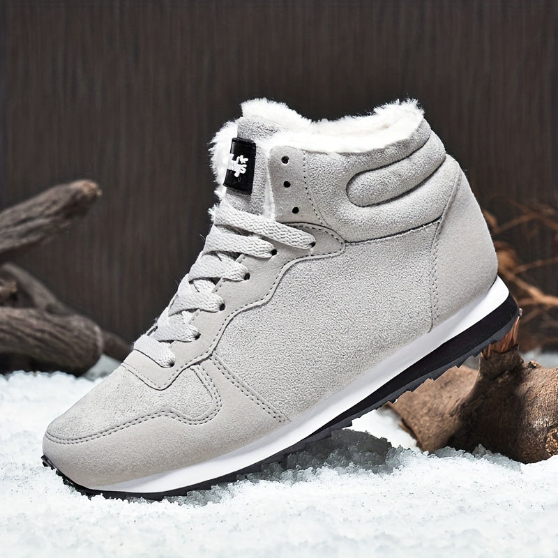 Men's Snow Boots, Warm Plush Lining Hiking Shoes For Outdoor, Fall\u002FWinter