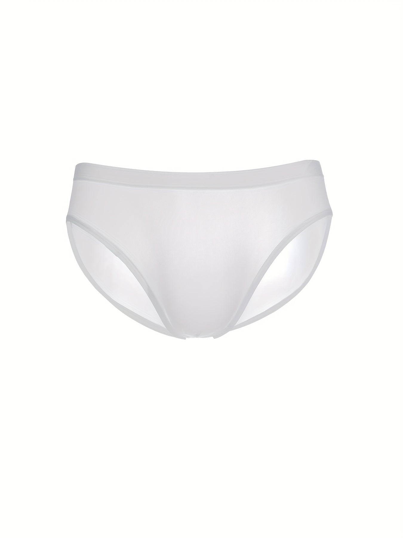 Cuecas masculinas de seda gelada, 2 peças, leve, respirável, confortável, elástica, para o verão, roupa íntima masculina para o verão, branco + branco