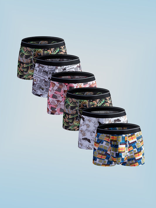 6 pièces \ u002Fset Boxer respirant en soie de glace pour hommes