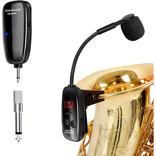 Microphone d'instruments sans fil UHF, récepteur de saxophone et émetteur pour trompettes clarinette violoncelle