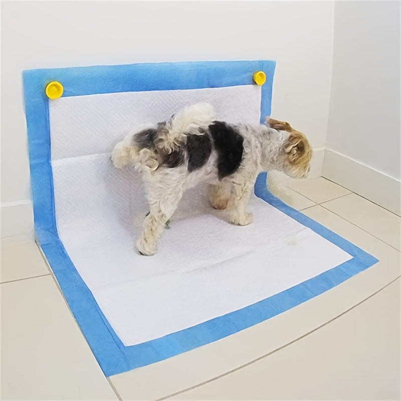 2 piezas de imán de pared portátil Pet Pee Pad Holder para perros, Potty Training Pad Holder para levantar piernas con adhesivo fuerte e imanes para perros